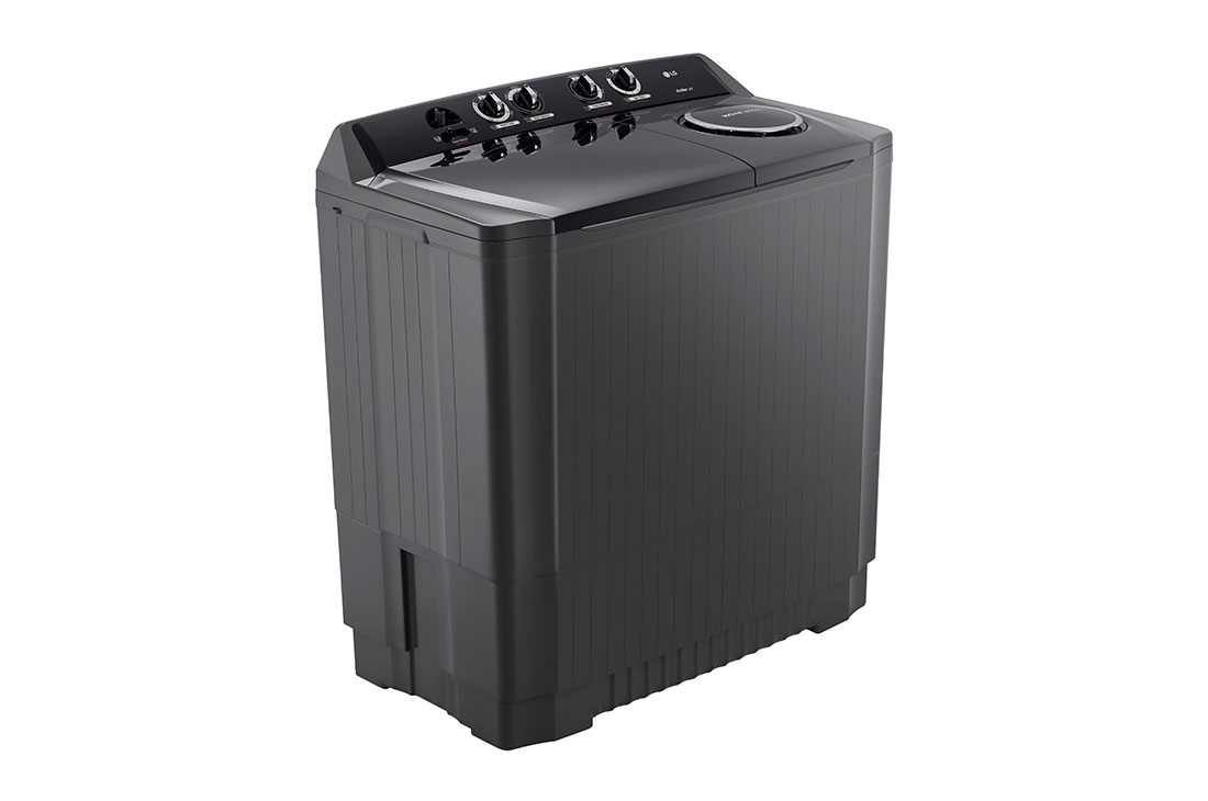 LG Twin Tub Washing Machine 15KG Wind Jet Dry, Roller Jet, 3 Wash Programs, Black Color, Left view, P1561RWNT, thumbnail 9
