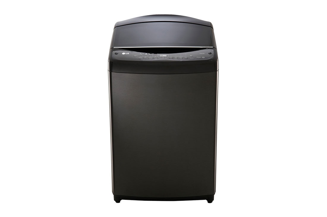 LG 19 Kg Top Load washing Machine, Platinum Black Colour, AIDD, Steam, Auto Tub Clean, Full Stainless Steel Tub, Front View, T19H3SDHT2