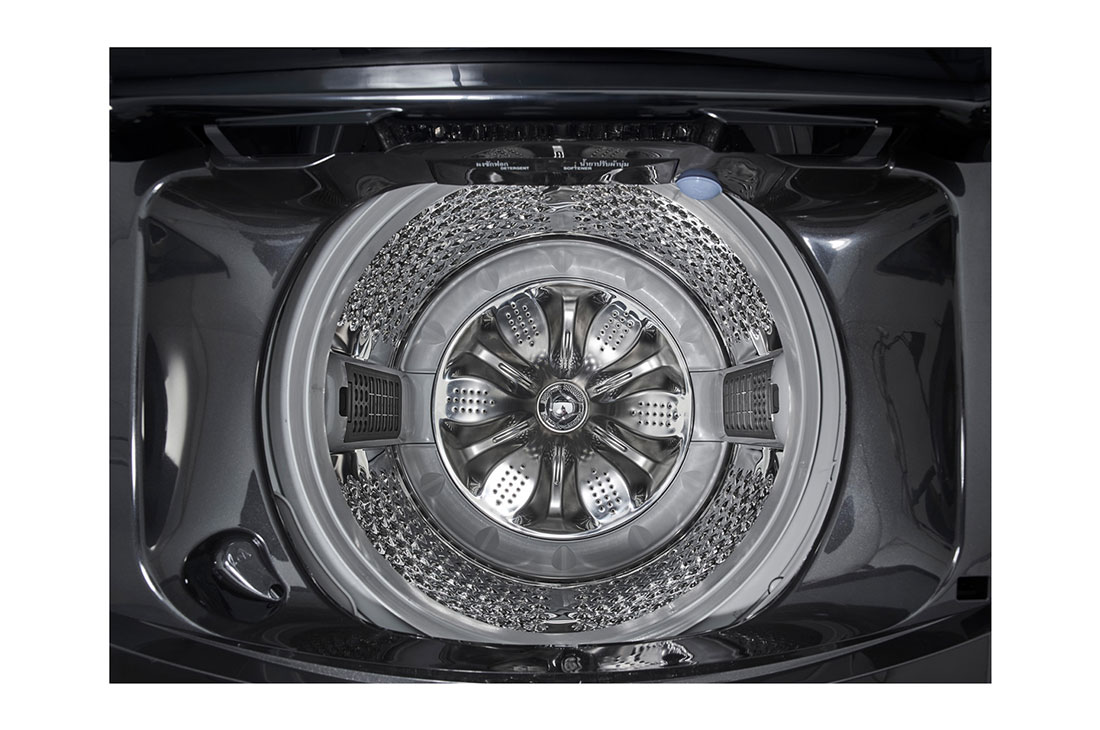 LG 19 Kg Top Load washing Machine, Platinum Black Colour, AIDD, Steam, Auto Tub Clean, Full Stainless Steel Tub, drum, T19H3SDHT2, thumbnail 2