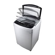 LG 13kg Smart Inverter Top Load Washing Machine, Top Perspective Open View, T1385NEHTG, thumbnail 7