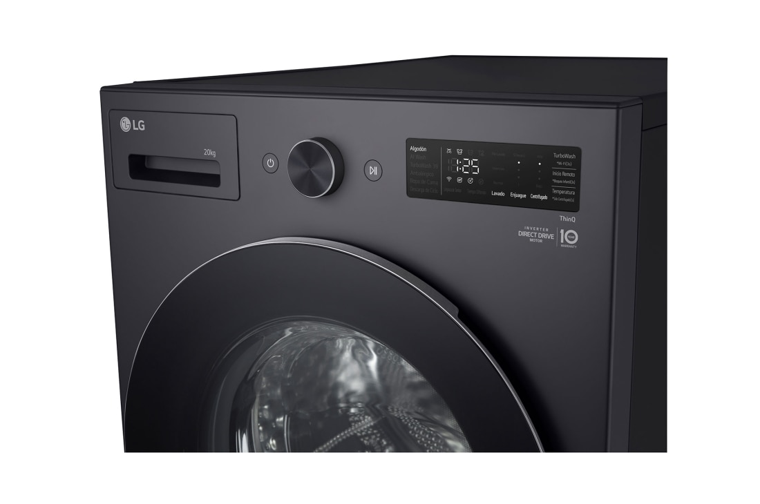 LG Washer Dryer Combo 20/10kg, Direct Drive Motor, Smart Diagnosis, Essence Graphite Color, KnobWindowDisplayDetail2, F0Z8DRP24, thumbnail 9