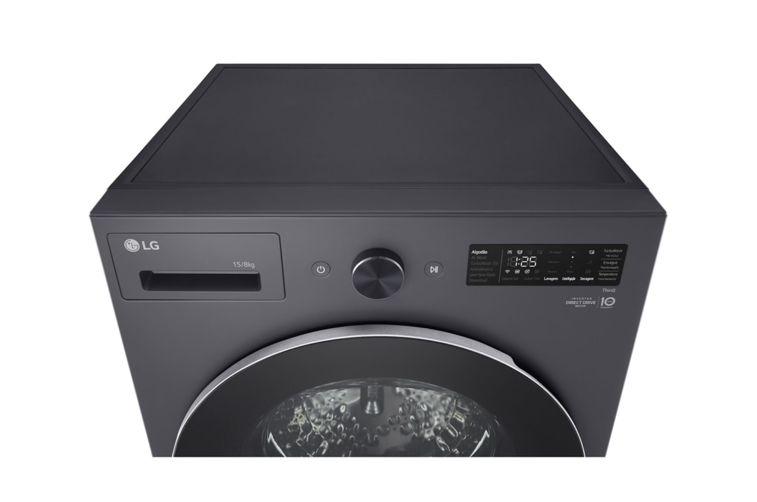 LG Washer Dryer Combo 15/8kg, Direct Drive Motor, Smart Diagnosis, Essence Graphite Color, KnobWindowDisplayDetail3, F0Z6DRP249, thumbnail 8