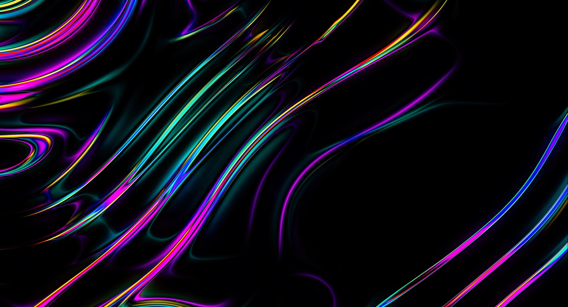 Colorful waves of oil move across the screen.