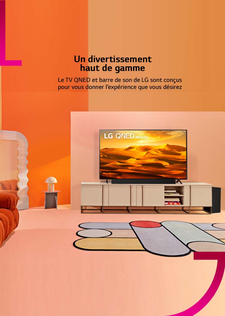 Un téléviseur QNED de LG