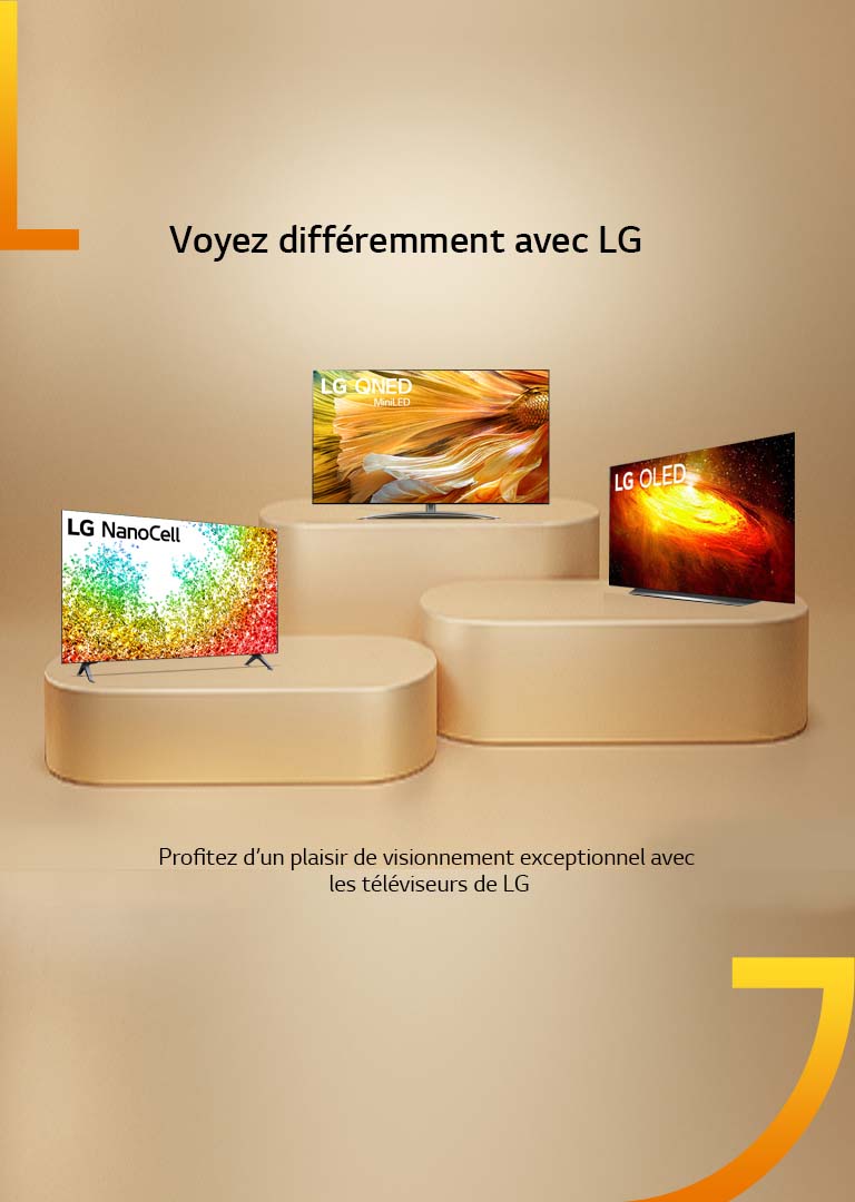 Des modèles différents de TV LG