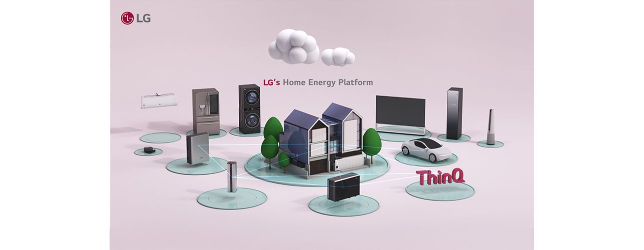 La plateforme énergétique domestique LG permet d’intégrer divers appareils et dispositifs grâce à l’application ThinQ.