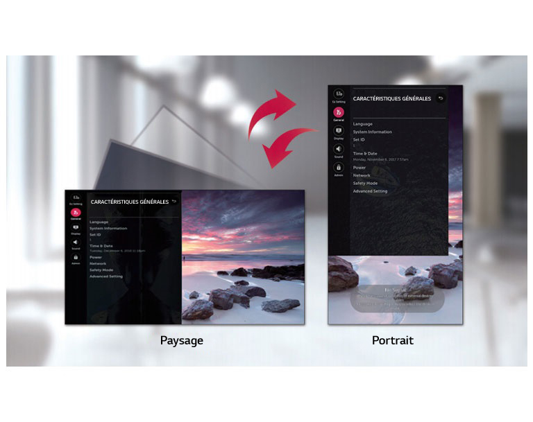 Interface utilisateur dédiée pour l’orientation Portrait2