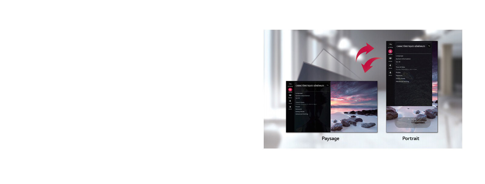 Interface utilisateur dédiée pour l’orientation Portrait1