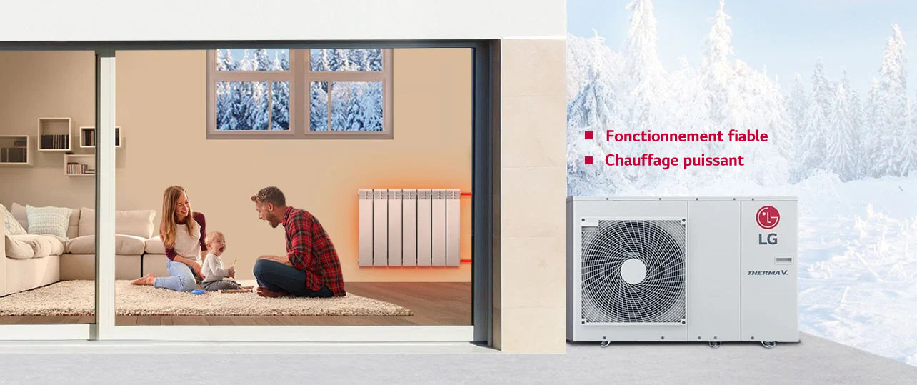 Une maison chaude avec Therma V Silent Monobloc
