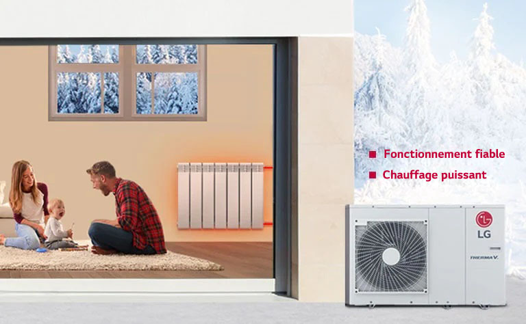 Une maison chaude avec Therma V Silent Monobloc
