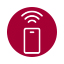 Un homme à l’extérieur utilisant l’application LG ThinQ sur son smartphone pour contrôler à distance son climatiseur domestique de n’importe où.