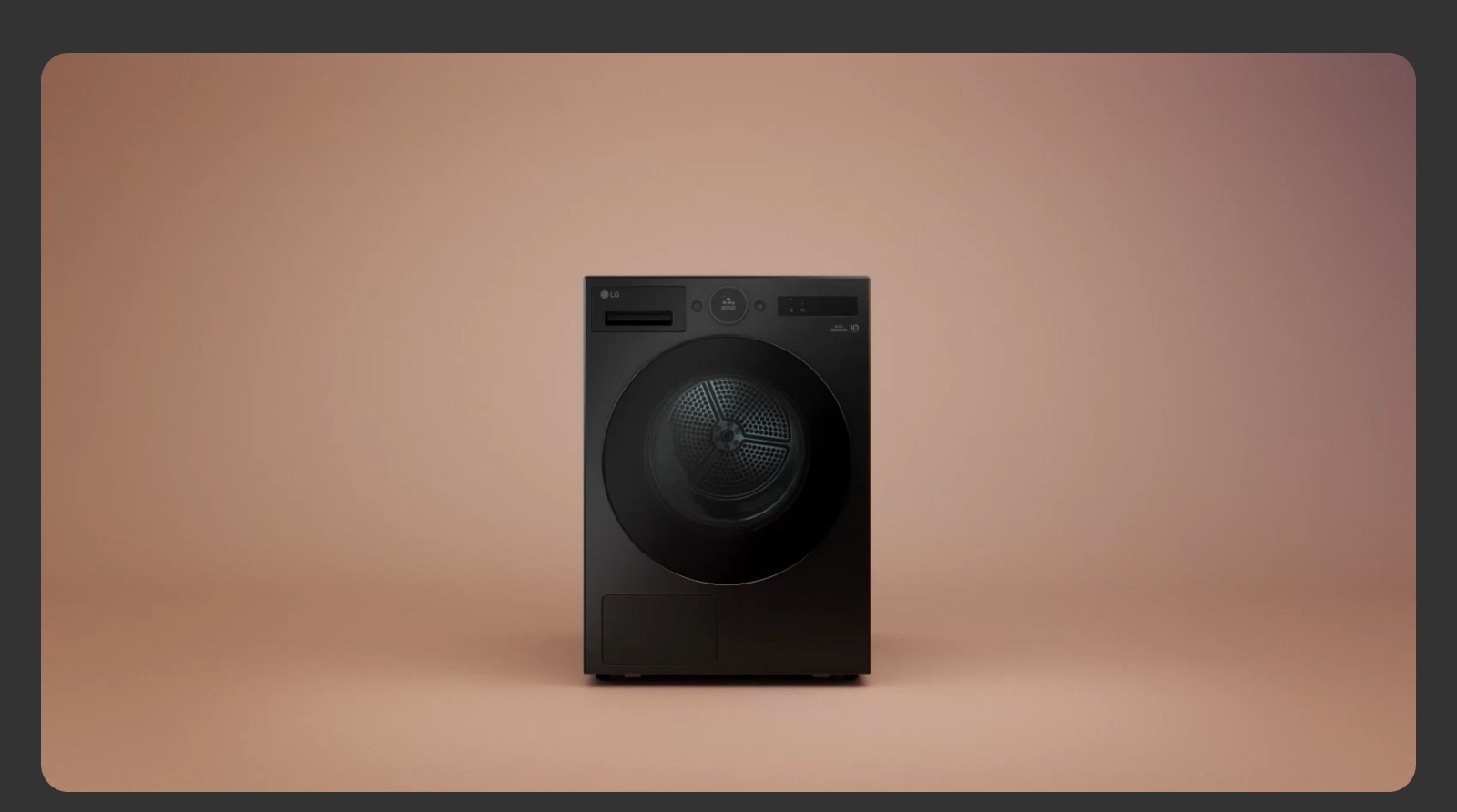 'Un gros plan du panneau AI Dry est suivi d’une scène montrant l’AI Dual Inverter en mouvement, et l’extérieur de la machine à laver alimentée par IA.