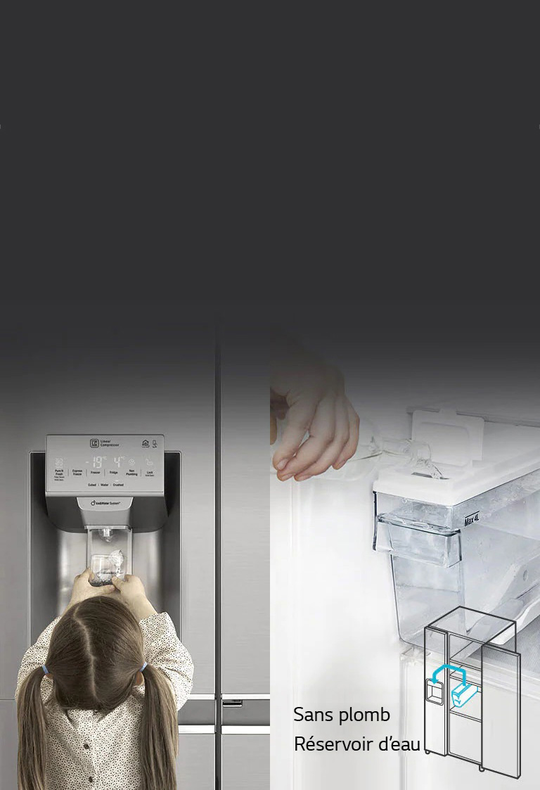Insertion et retrait faciles du réservoir d’eau 2