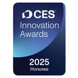 Badge Prix de l’innovation CES avec une citation du lauréat 2025.