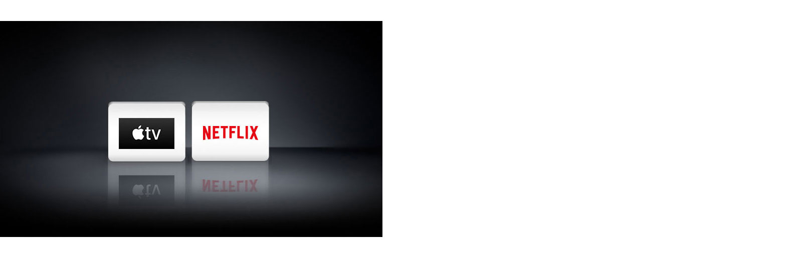 Deux logos : L’application d’Apple TV et Netflix