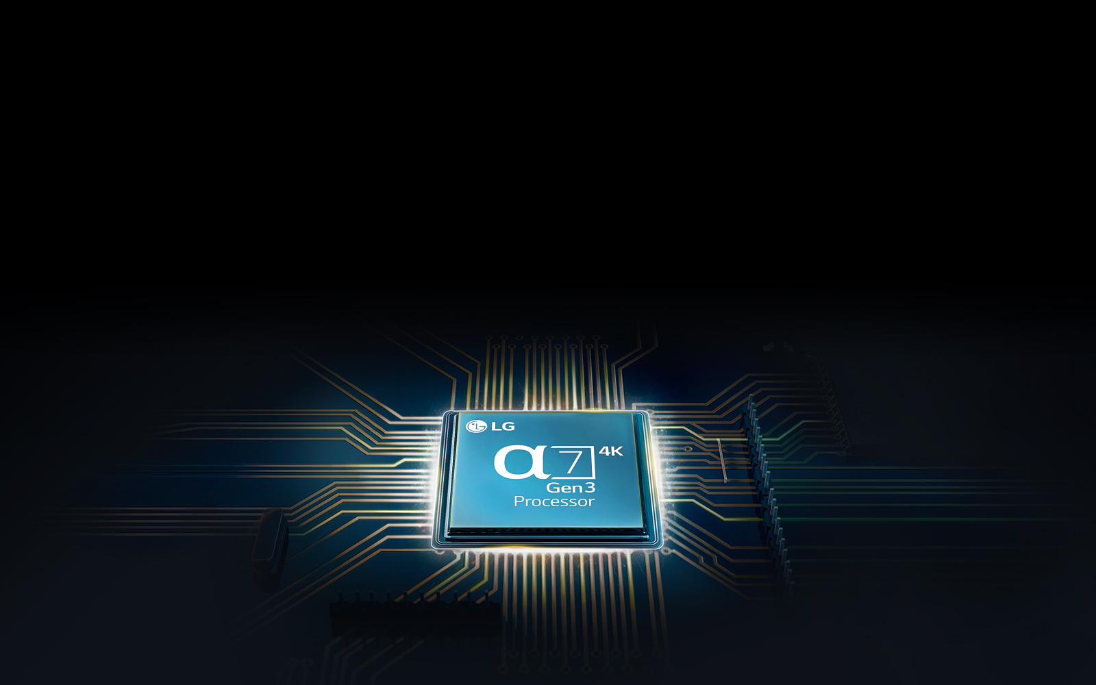 Puce Alpha 9 montée sur la carte mère d’un téléviseur