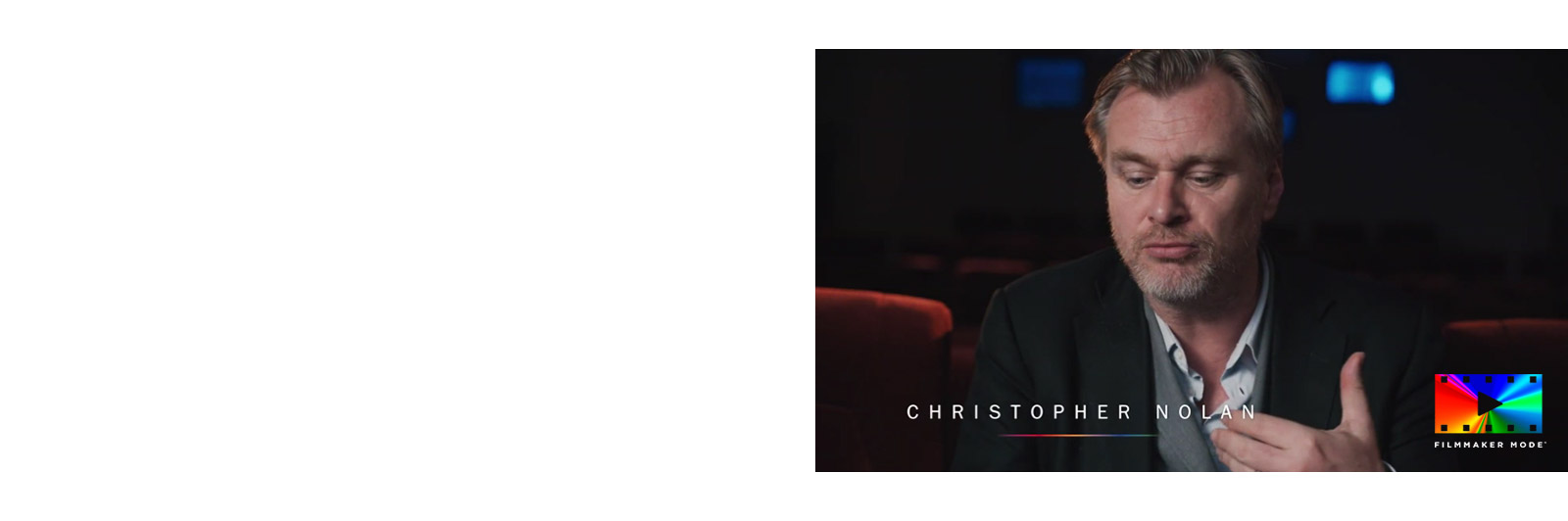 Interview avec le réalisateur Christopher Nolan et d'autres spécialistes du cinéma sur le Mode Filmaker