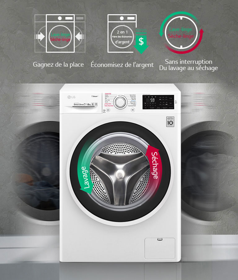 Lave-linge et sèche-linge en un seul appareil