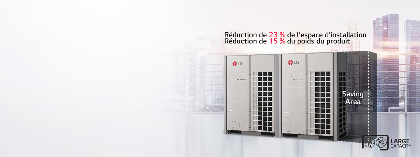  Image présentant la flexibilité d’installation du Multi V 5.