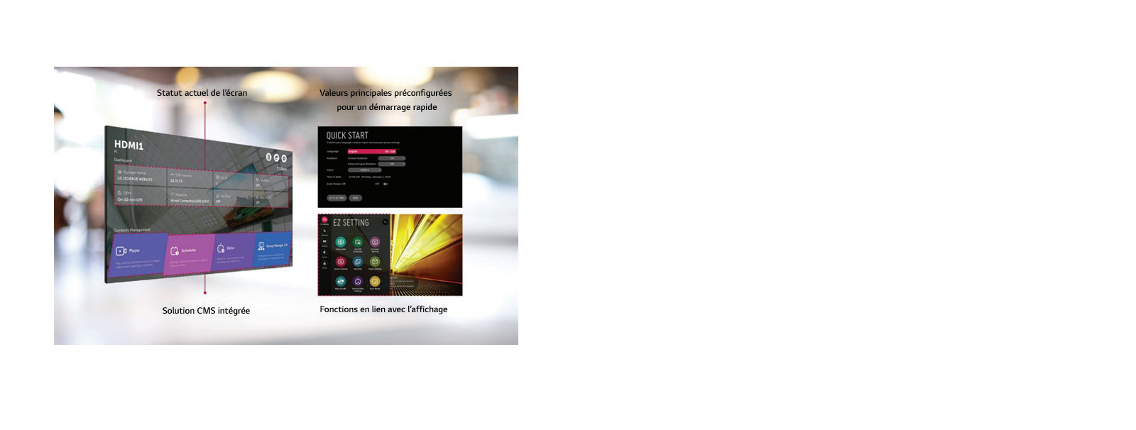 Structure de menu intuitive
