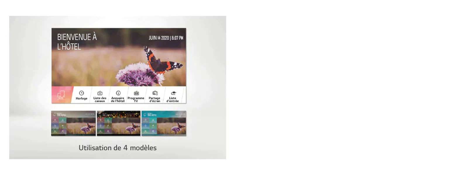 Menu rapide du LG 50US660H