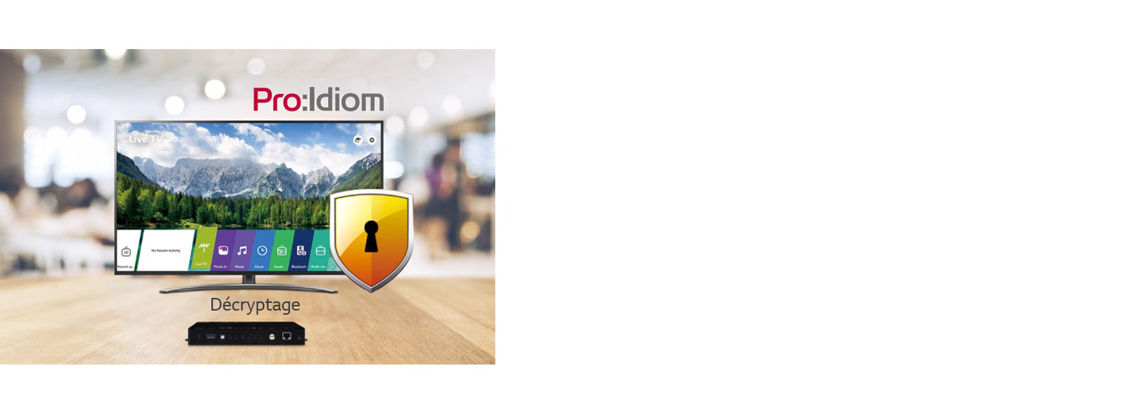 Le STB-6500 décrypte et débloque l’accès au contenu premium grâce à la technologie Pro:Idiom intégrée.