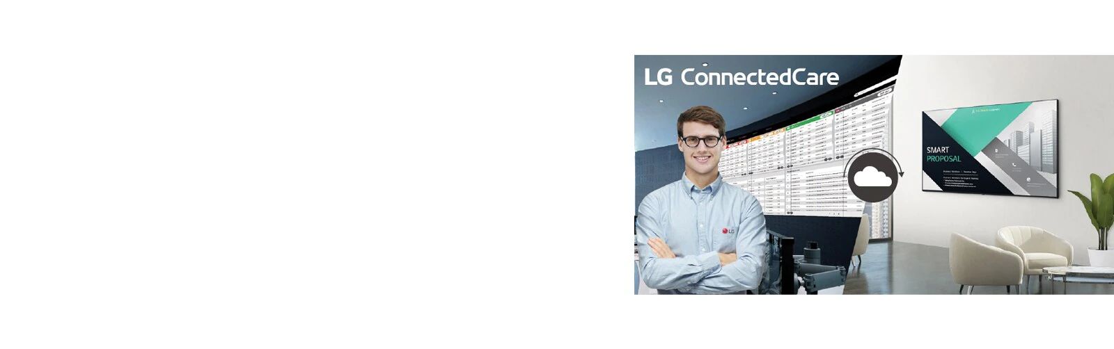 L’employé LG surveille à distance les appareils de la série UL3J installés dans différents lieux.