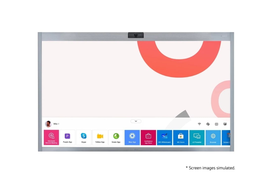 LG Solution pour visioconférence Tout-en-Un, Vue avant avec image de remplissage (* Images d’écran simulées), 55CT5WJ-B