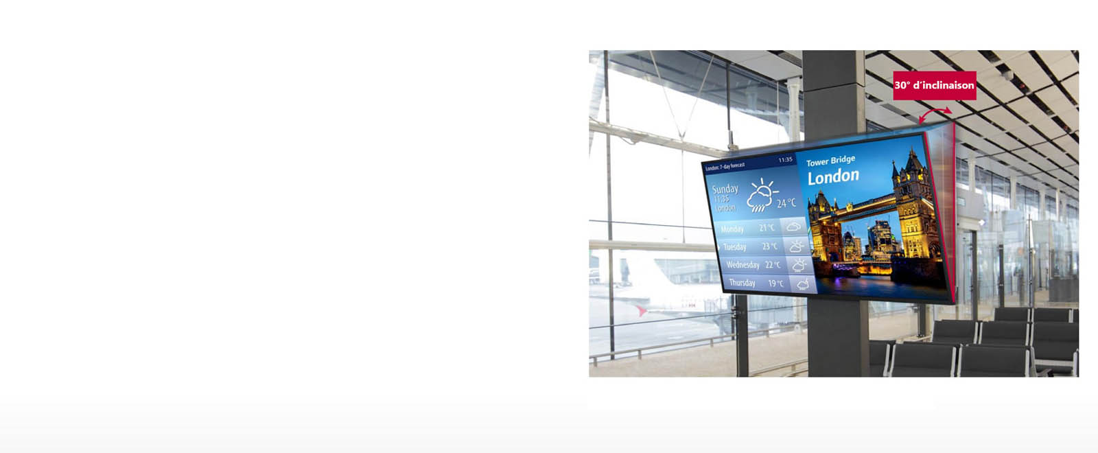 Installation avec inclinaison à 30°1