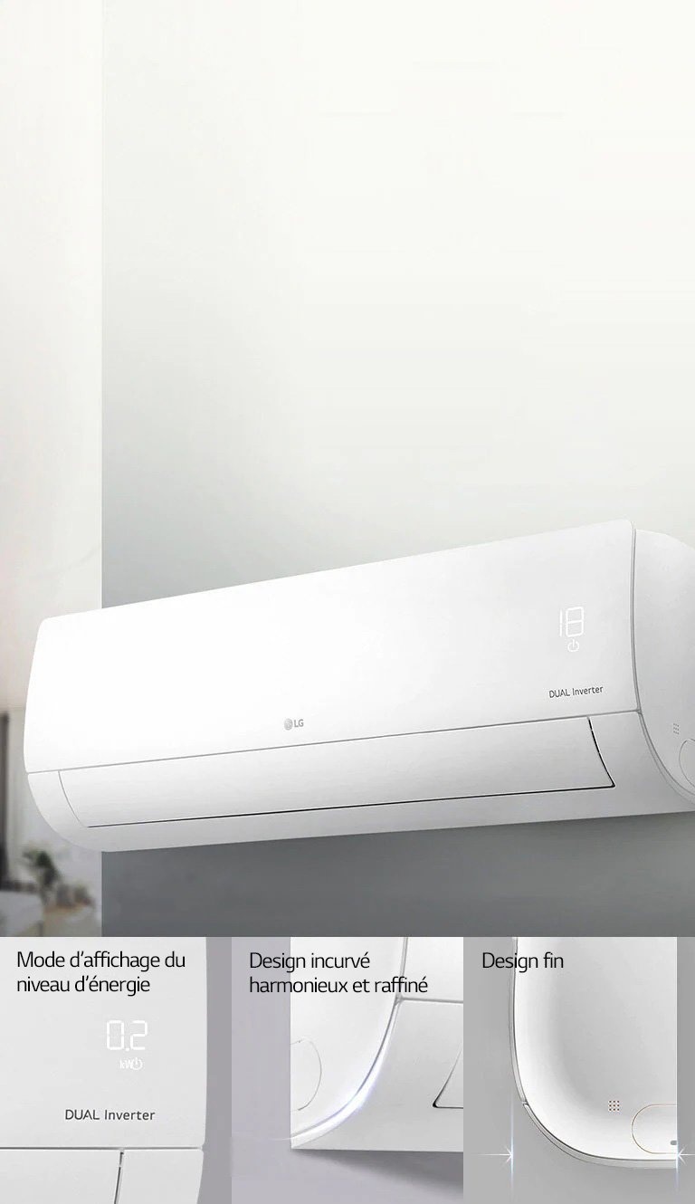 Design simple et fin avec écran invisible