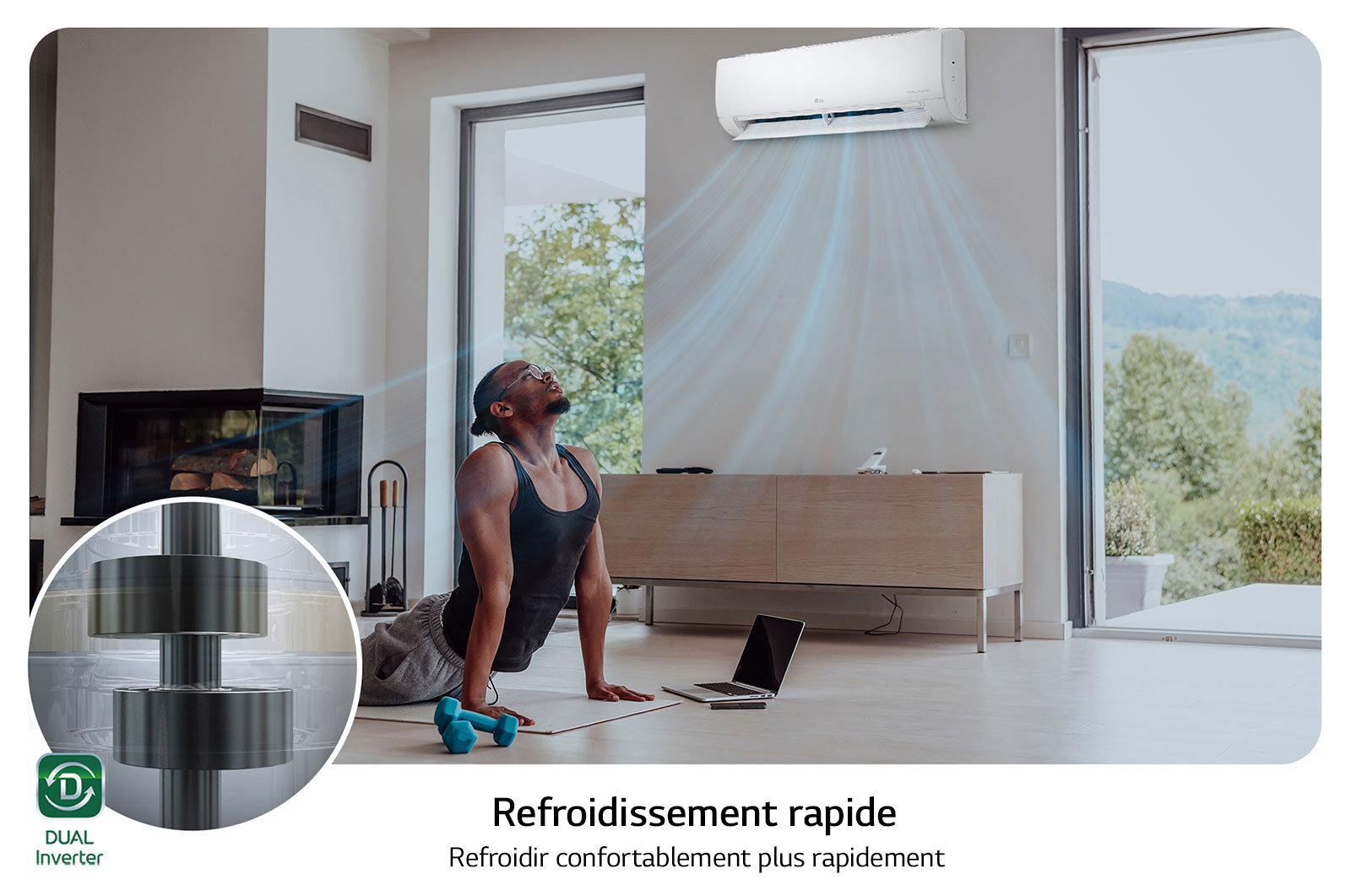 LG 12 000 BTU | LG DUALCOOL™ Inverter AC | Économies d’énergie | Refroidissement plus rapide, Refroidissement plus rapide, S4NQ12JAQAL, thumbnail 11