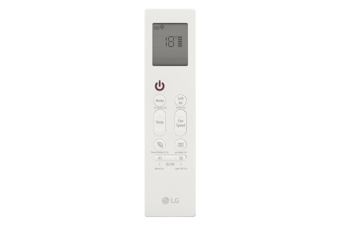LG Climatiseur 2.5HP DUALCOOL AI Air Premium Single Split, Télécommande du climatiseur LG avec écran et boutons, S4-Q24121S0, thumbnail 15