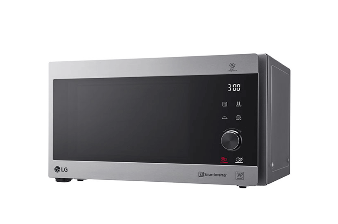 LG Four à micro-ondes de 42 litres, argent, technologie Smart Inverter avec 10 ans de garantie, grill, Right view, MH8265CIS, thumbnail 2