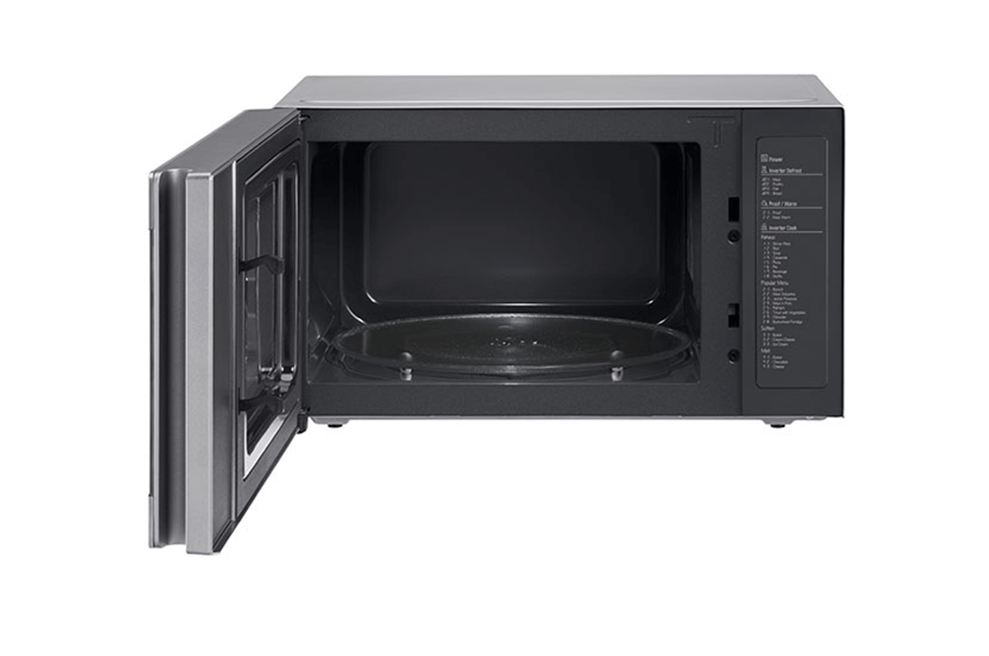LG Four à micro-ondes de 42 litres, argent, technologie Smart Inverter avec 10 ans de garantie, grill, Front view , MH8265CIS, thumbnail 6