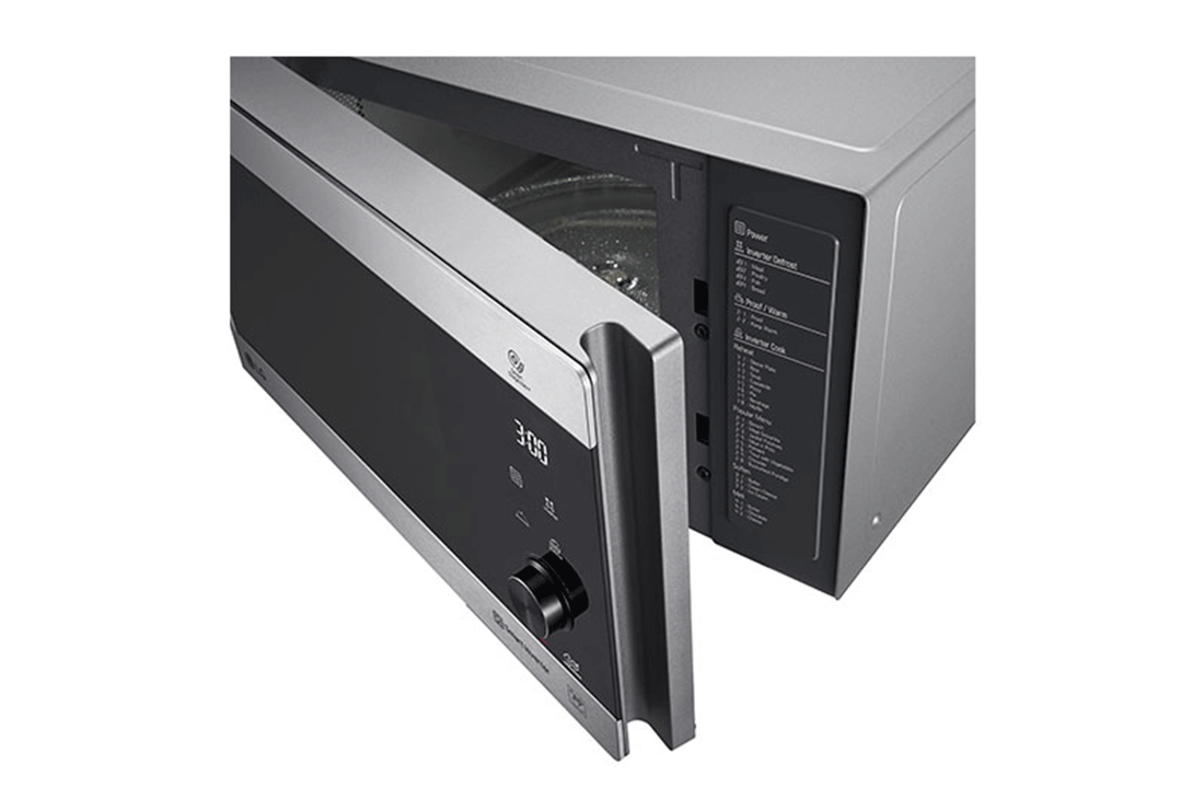 LG Four à micro-ondes de 42 litres, argent, technologie Smart Inverter avec 10 ans de garantie, grill, Right perspective view, MH8265CIS, thumbnail 8