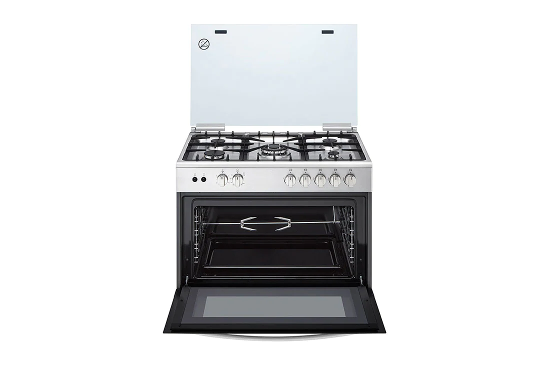 LG Cuisinière à gaz 5 Feux 90 CM| Sécurité totale | Système de chauffage combiné | Rôtissoire, FA415RMA, thumbnail 3