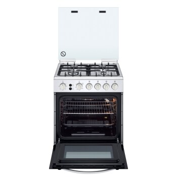 Cuisinière 6f gaz four gaz blanc - Sidef