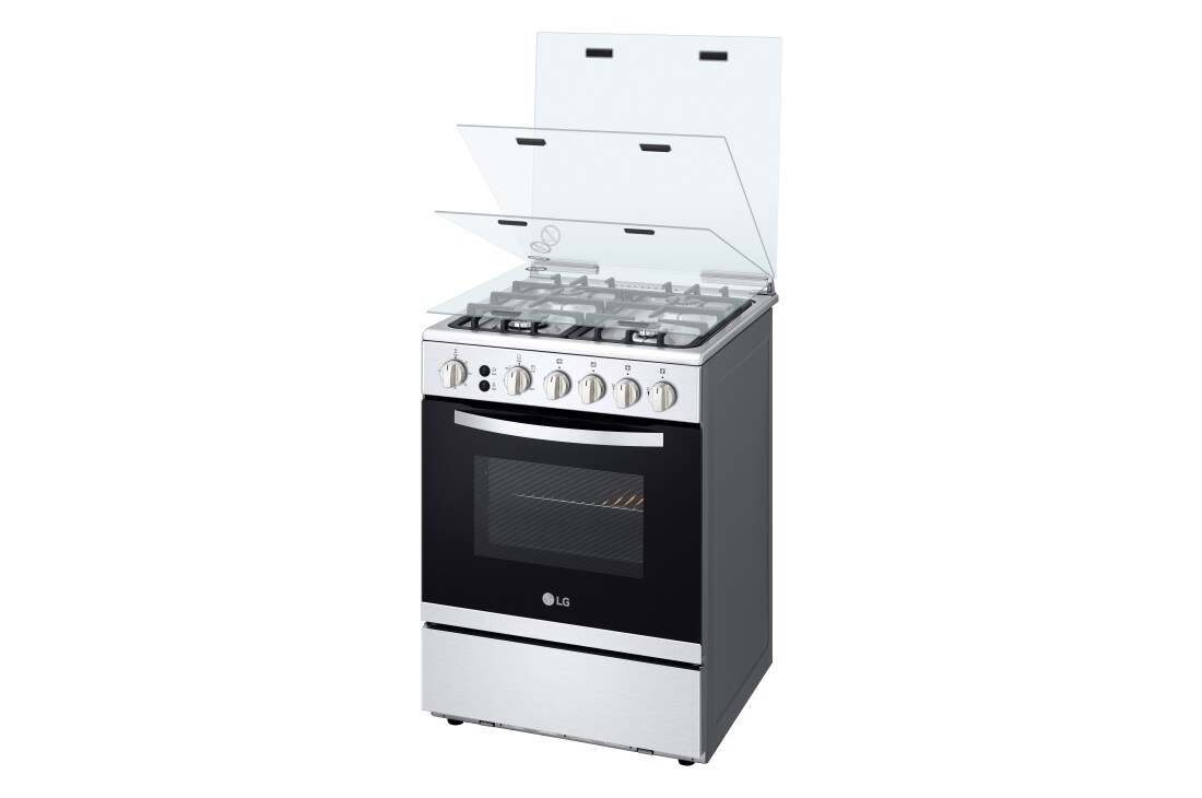 LG Cuisinière à gaz 4 Feux 60 CM| Sécurité totale | Système de chauffage combiné | Rôtissoire, FA211RMA, FA211RMA, thumbnail 7