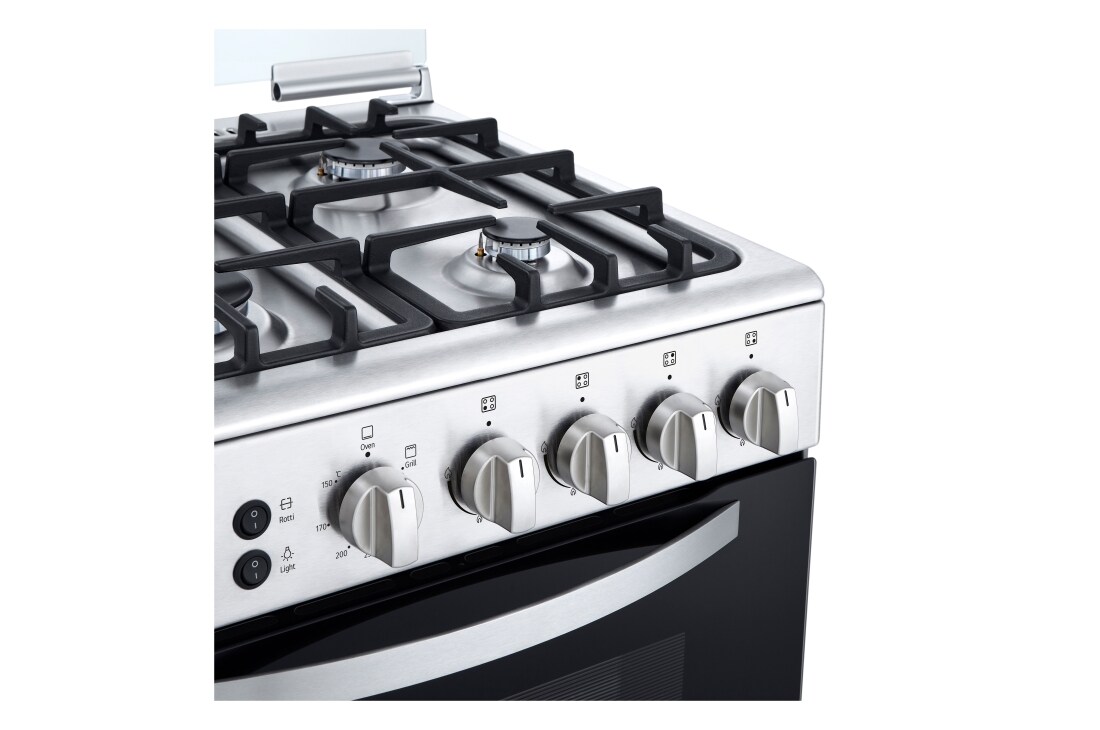 LG Cuisinière à gaz 4 Feux 60 CM| Sécurité totale | Système de chauffage combiné | Rôtissoire, FA211RMA, FA211RMA, thumbnail 11