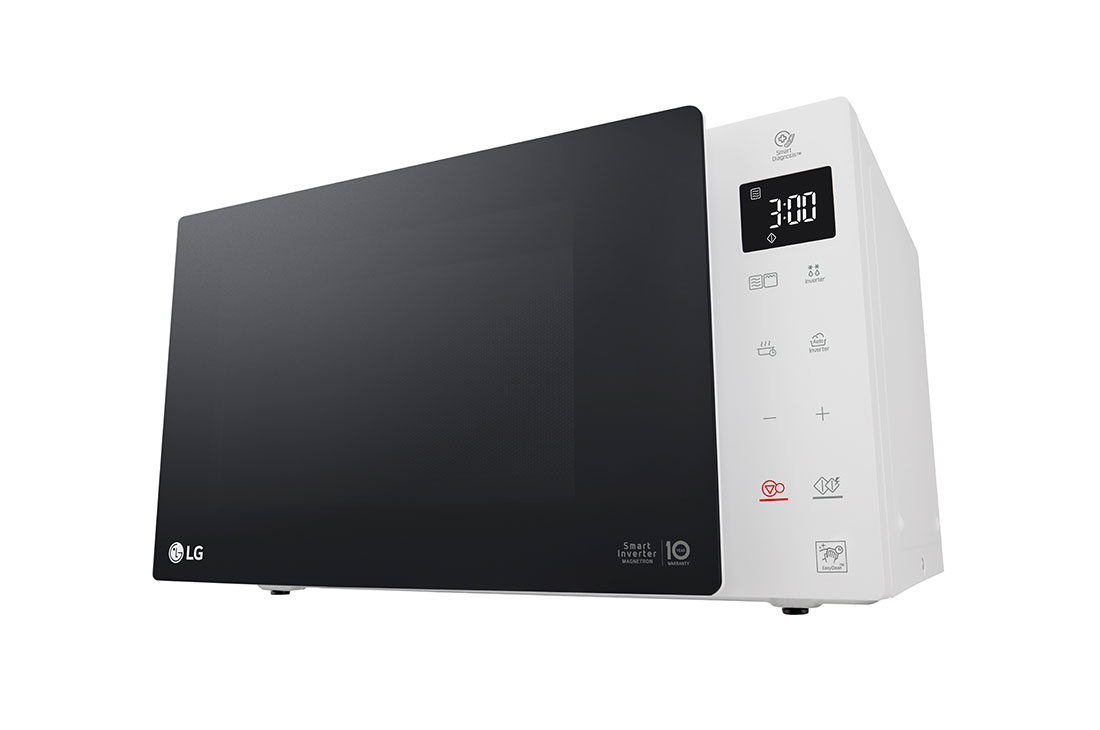 LG 25(L) | Four à micro-ondes/gril NeoChef | EasyClean™ | Smart Inverter, MH6535GISW bottom perspective view, MH6535GISW, thumbnail 8
