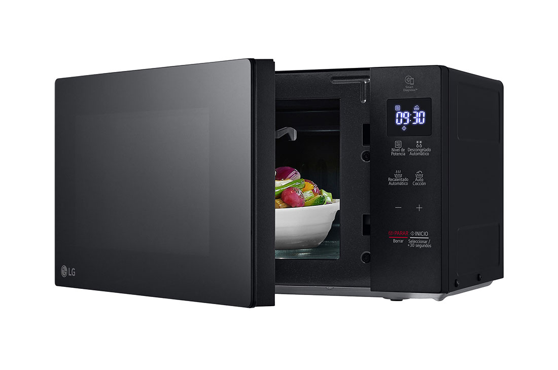 LG 30L NeoChef™ (MS3032JAS, noir), Côté droit ouvert, avec des denrées alimentaires, MS3032JAS, thumbnail 6