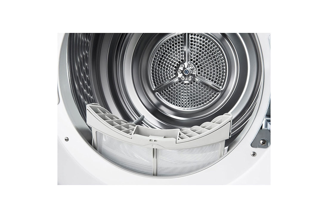 LG Sèche-linge à chargement frontal de 9 kg, blanc, doté d’un moteur Inverter Direct Drive, d’un système Sensor Dry, d’un éclairage LED et d’une technologie Smart Diagnosis, RC9066A3F, thumbnail 6