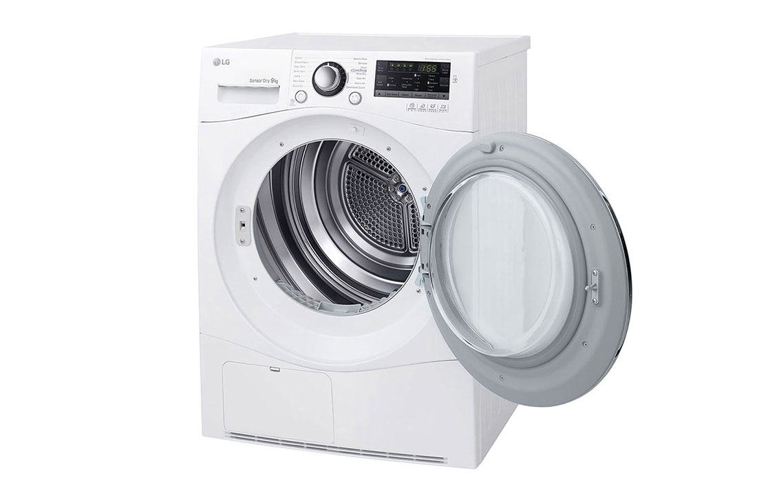 LG Sèche-linge à chargement frontal de 9 kg, blanc, doté d’un moteur Inverter Direct Drive, d’un système Sensor Dry, d’un éclairage LED et d’une technologie Smart Diagnosis, RC9066A3F, thumbnail 9