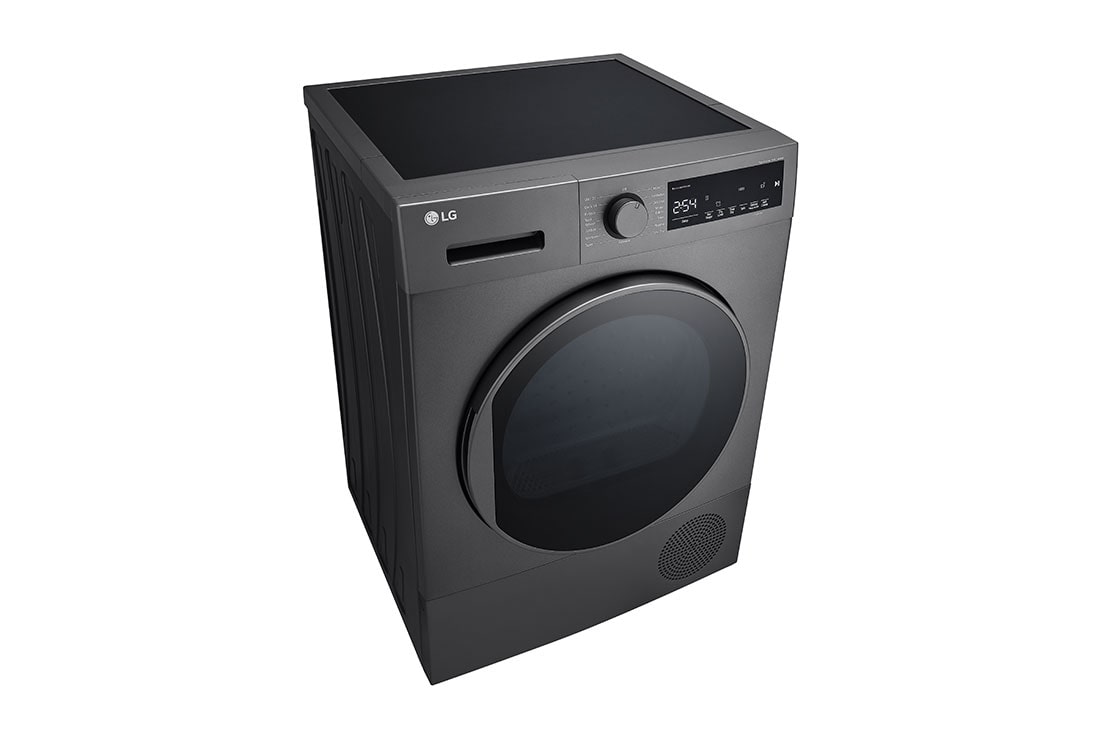 LG Sèche-linge à pompe à chaleur LG, capacité de 8 kg, A++, couleur argent foncé, top persppective, RH80T2SP7RM, thumbnail 8