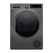 LG Sèche-linge à pompe à chaleur LG, capacité de 8 kg, A++, couleur argent foncé, front, RH80T2SP7RM, thumbnail 1