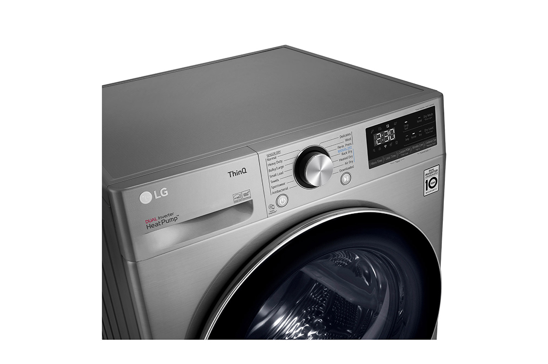 LG Sèche-linge 9 kg à pompe à chaleur, Dual Inverter ThinQ VCM, Panel view, RH90V9PV8N, thumbnail 4