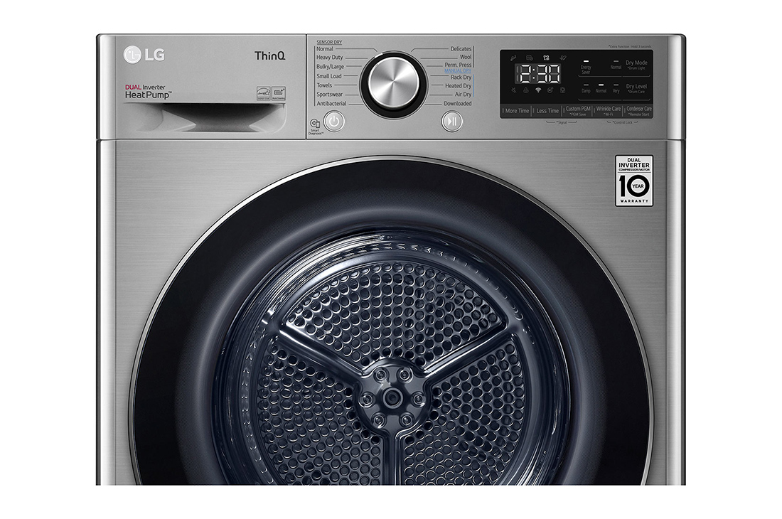 LG Sèche-linge 9 kg à pompe à chaleur, Dual Inverter ThinQ VCM, Panel view, RH90V9PV8N, thumbnail 9