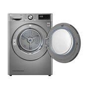 LG Sèche-linge 9 kg à pompe à chaleur, Dual Inverter ThinQ VCM, Front open view, RH90V9PV8N, thumbnail 3