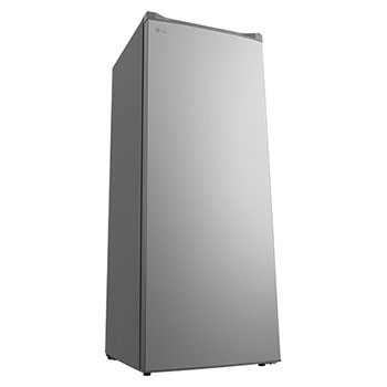 LG Réfrigérateur-congélateur vertical 200&nbsp;L Prime argent, Vue en angle gauche du congélateur vertical LG GCFB174MQCM , GCFB204MQCM, thumbnail 6