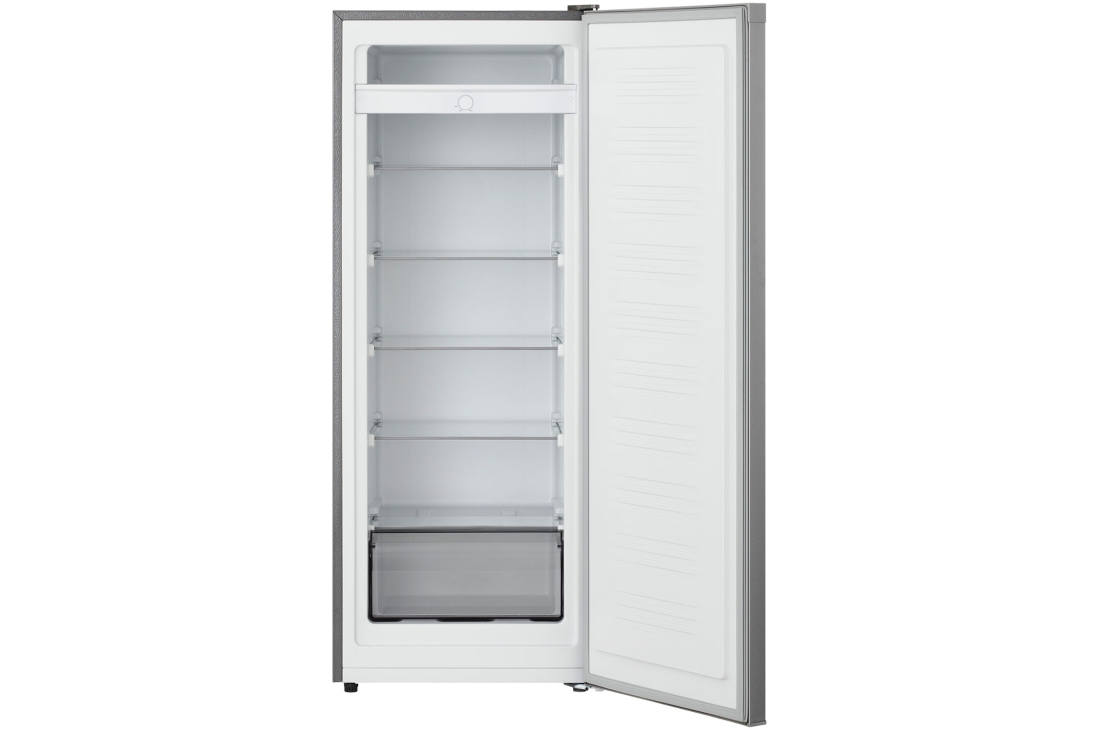 LG Réfrigérateur-congélateur vertical 200&nbsp;L Prime argent, Vue de face du congélateur vertical porte ouverte LG GCFB174MQCM , GCFB204MQCM, thumbnail 2
